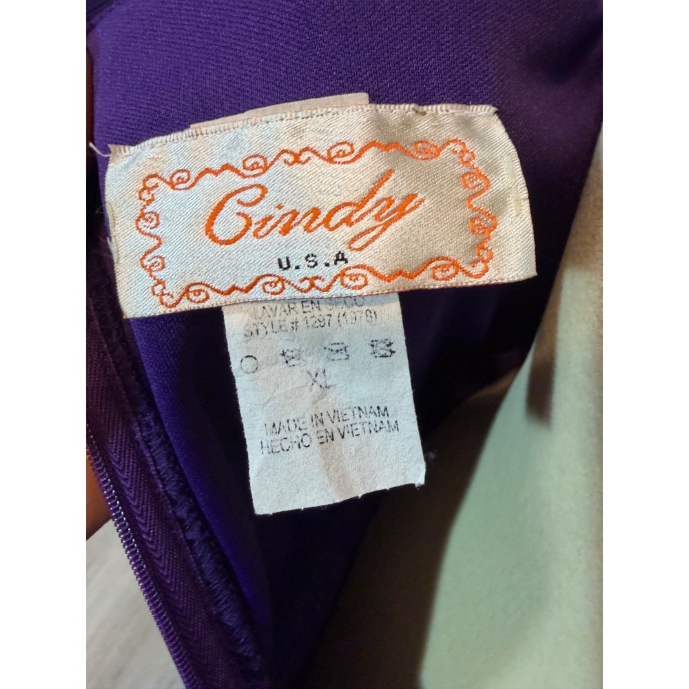 Cindy Purple One Shoulder Chiffon Maxi Gown Rosette Formal Dress XL Wedding Prom - Picture 5 of 13